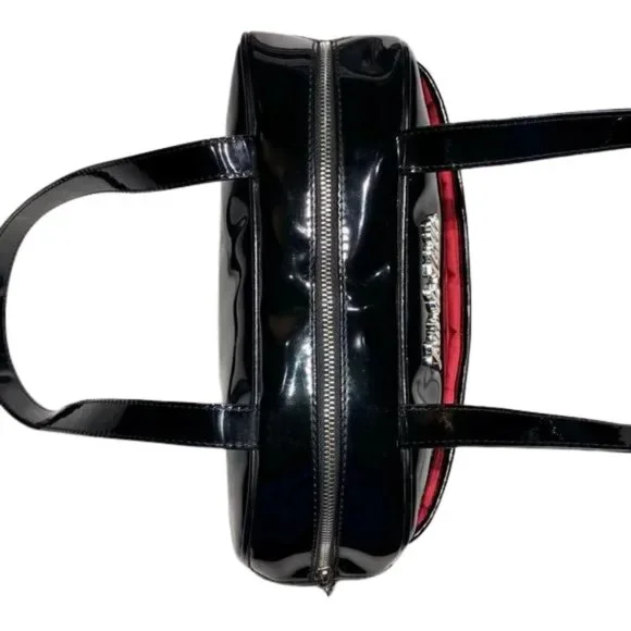 Lux de Ville Black and Red Sparkle Cruiser Tote - Picture 12 of 16